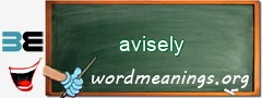 WordMeaning blackboard for avisely